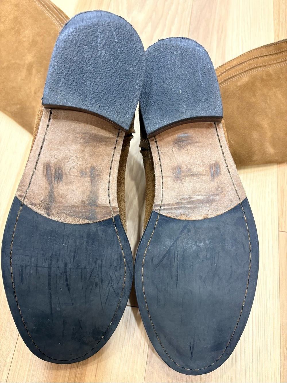 Fairfax & Favor Amira Flat Boot Tan Suede Leather 42 10 - Picture 7 of 11